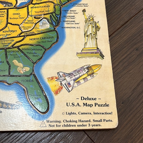 USA States and Capitals wooden puzzle - Picture 4 of 10